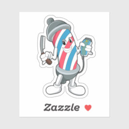 Razorで美容師として缶 シール