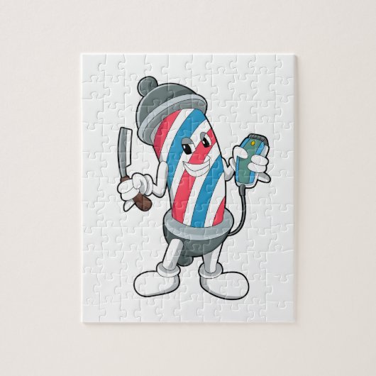 Razorで美容師として缶 ジグソーパズル (縦)