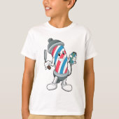 Razorで美容師として缶 Tシャツ (正面)