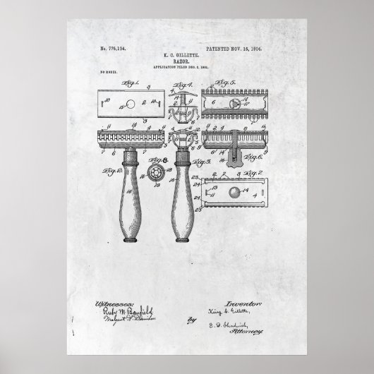 Razor特許プリント1904ポスター ポスター (正面)