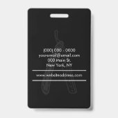 Razor Barber shop black logo バッジ (裏面)