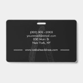 Razor Barber shop black logo simple バッジ (裏面)