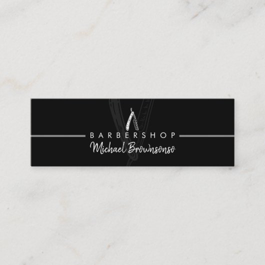 Razor Barber shop black small コーリングカード (正面)
