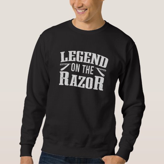 Razor Barbershop I M N時も理容師 スウェットシャツ (正面)