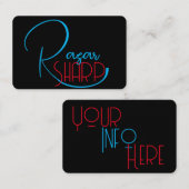 Razor Sharp理容師ショップの名刺 名刺 (正面/裏面)