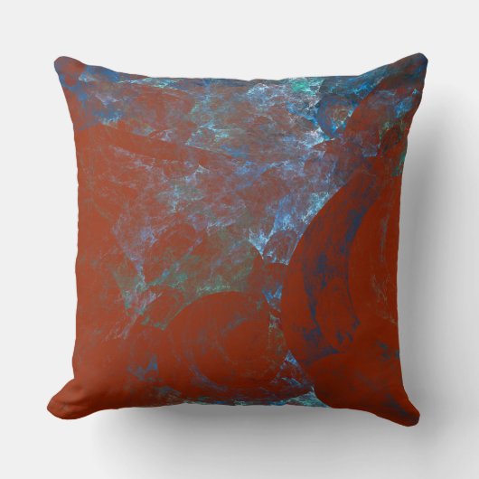 RAZRのブルーオパール抽象芸術ケース クッション (正面)