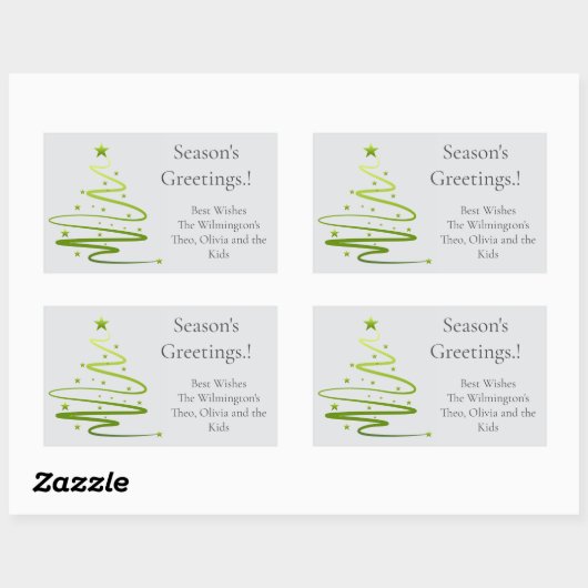 Razzle Dazzle Christmas Rectangular Gift Label 長方形シール (シート)