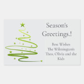 Razzle Dazzle Christmas Rectangular Gift Label 長方形シール (正面)