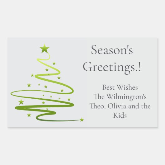 Razzle Dazzle Christmas Rectangular Gift Label 長方形シール (正面)