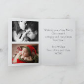 Razzle Dazzle Family Photo Christmas Folding カード (内部)