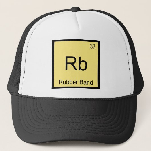 Rb - ゴムバンド おもしろ 化学 元素記号 T キャップ (正面)