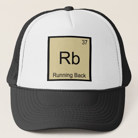 Rb - ランニングバック おもしろ 化学元素 Tシャツ キャップ (正面)