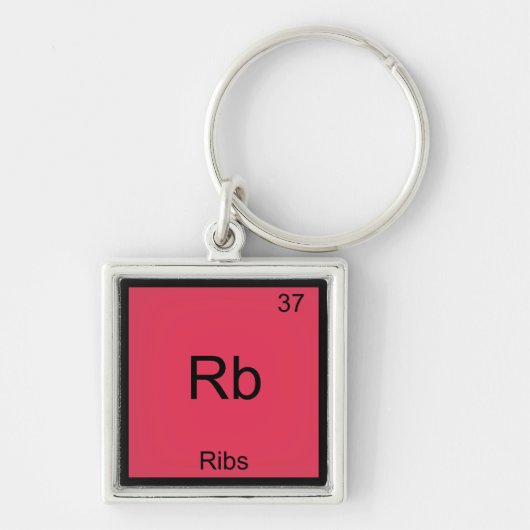Rb - リブ 化学元素記号 ジョーク キーホルダー (正面)