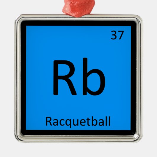 Rb - Racetball Sports Chemistry周期表 メタルオーナメント (正面)