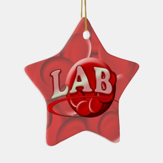 RBCの実験室のロゴの赤血球 セラミックオーナメント (右)