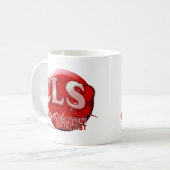 RBC CLSの臨床実験室の科学者のSWOOSHのロゴ コーヒーマグカップ (正面左)