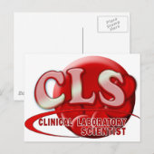RBC CLS臨床研究室科学者スウッシュのロゴ ポストカード (正面/裏面)
