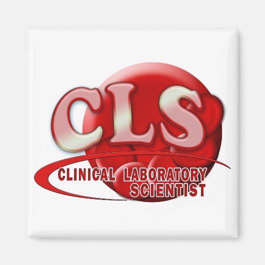 RBC CLS臨床研究室科学者スウッシュのロゴ マグネット (正面)