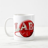 RBC MLT LABORATORY SWUSHロゴ – 医療用臨床 コーヒーマグカップ (左)