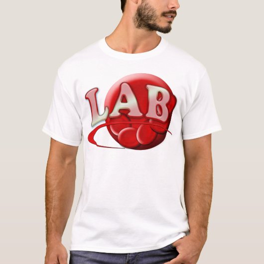 RBC MLT LABORATORY SWUSHロゴ – 医療用臨床 Tシャツ (正面)