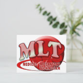 RBC MLT LABORATORY SWUSHロゴ – MED LAB TECH ポストカード (スタンド正面)