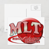 RBC MLT LABORATORY SWUSHロゴ – MED LAB TECH ポストカード (正面/裏面)