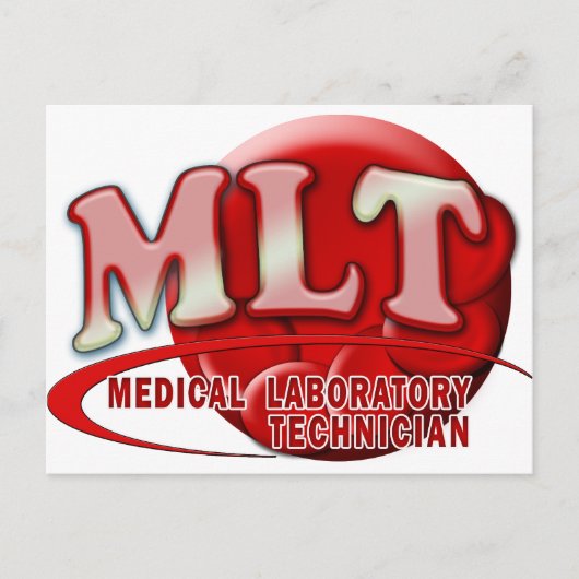 RBC MLT LABORATORY SWUSHロゴ – MED LAB TECH ポストカード (正面)