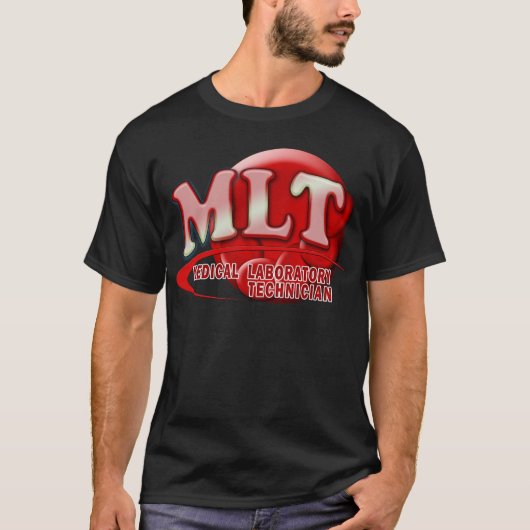 RBC MLT LABORATORY SWUSHロゴ – MED LAB TECH Tシャツ (正面)