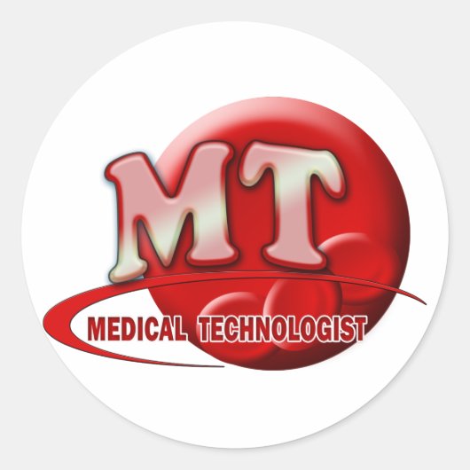 RBC MT LABORATORY SWUSHロゴ – MEDICAL TECH ラウンドシール (正面)