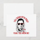 RBGでダウンYeahあなたは私を知っている ポストカード (正面/裏面)