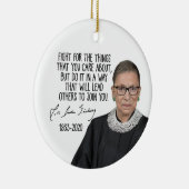 RBGに関するあなたの気にもののために戦う セラミックオーナメント (右)