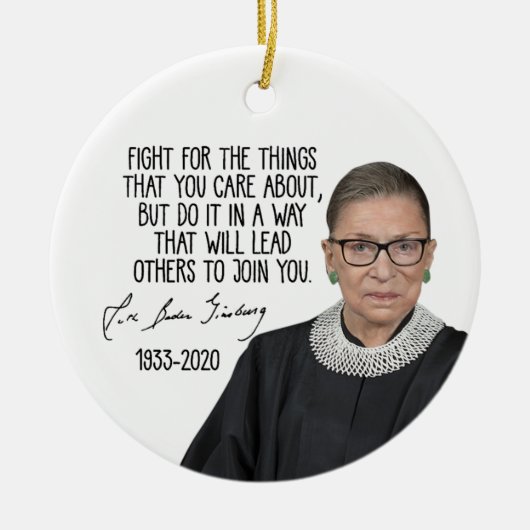 RBGに関するあなたの気にもののために戦う セラミックオーナメント (正面)