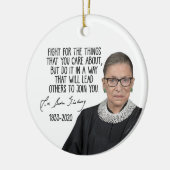 RBGに関するあなたの気にもののために戦う セラミックオーナメント (左)