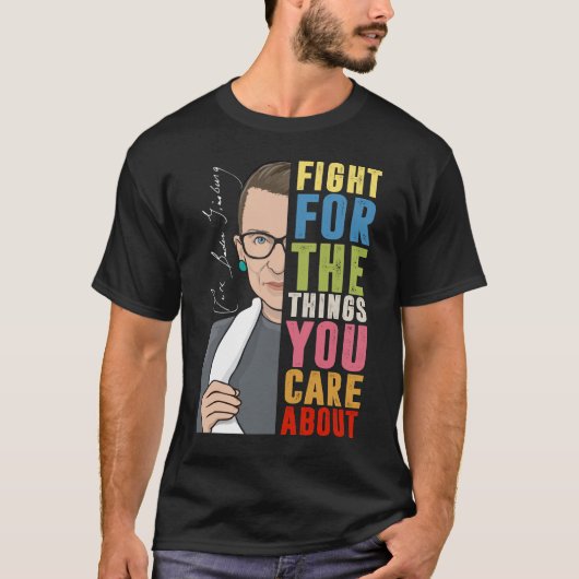 RBGに関する気にこと戦う Tシャツ (正面)