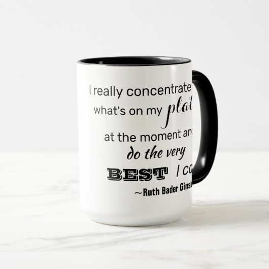 RBGの最高の引用文感動的Cof マグカップ (正面右)