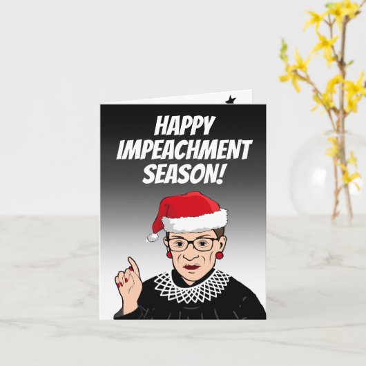 RBGの歓迎の弾劾シーズン カード (黄色い花)