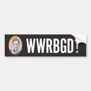 RBGは何をする?/ WWRBGD バンパーステッカー