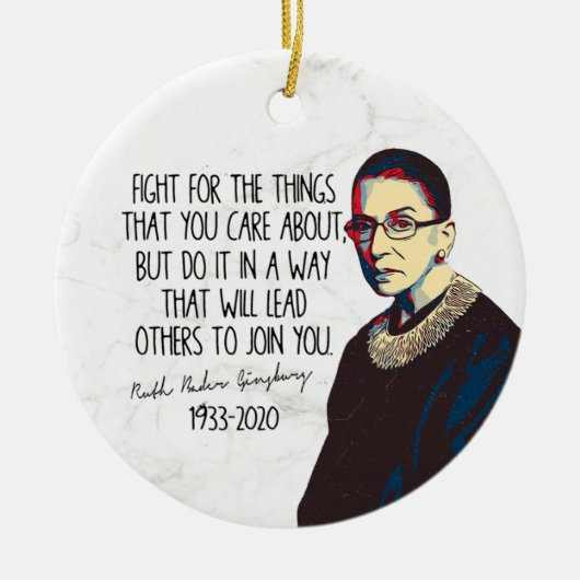 RBGは貴様の取り組み気にで戦う セラミックオーナメント (正面)