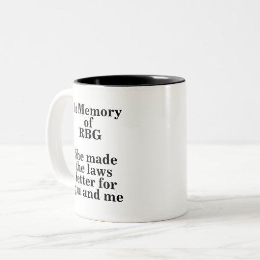 RBGオマージュmagフェミニストニューヨークタフ ツートーンマグカップ (正面左)