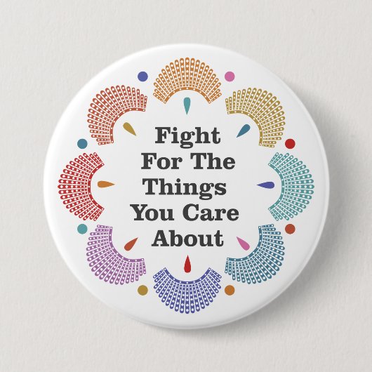 RBGカラー曼荼羅ボタン 缶バッジ (正面)