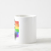 RBGプライドフラグ落書き コーヒーマグカップ (中央)
