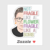 RBGルース・バダーギンズバーグ花のように壊れやすい シール (シート)