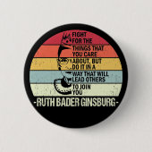 RBG引用文、お前の事のために戦気にう 缶バッジ (正面)