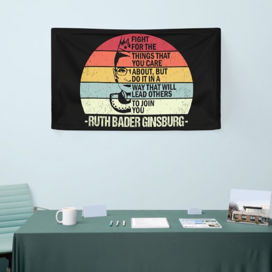 RBG引用文、お前の取り組みに気について 横断幕 (トレードショー)