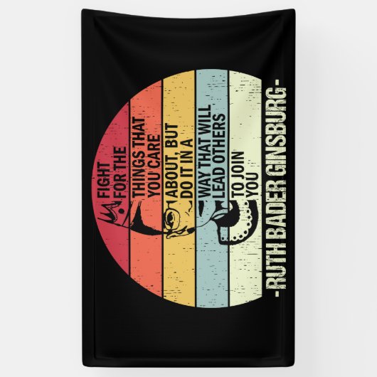 RBG引用文、お前の取り組みに気について 横断幕 (縦)