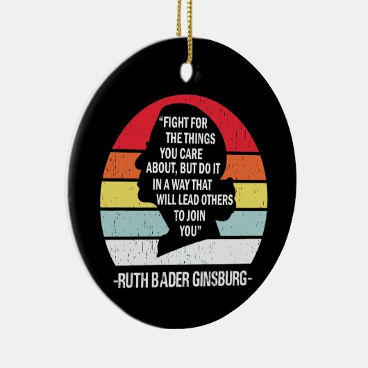 RBG引用文、お客様の目的に合気にう戦い セラミックオーナメント (右)