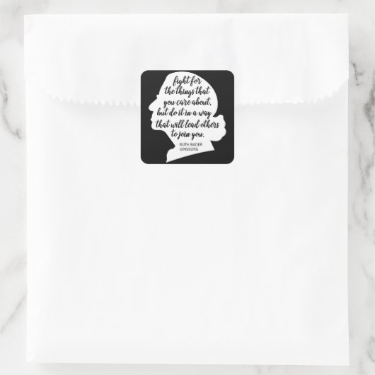RBG引用文、ギンズバーグ引用文、ルスバダーギンズバーグ スクエアシール (バッグ)