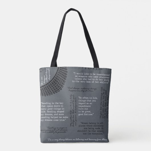 RBG引用文 – ルスバダーギンズバーグショルダートート トートバッグ (裏面)