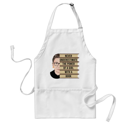 RBG引用文,少女の力を決して過小評価しない スタンダードエプロン (正面)