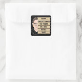 RBG引用文、決して少女の力を過小評価しない スクエアシール (バッグ)